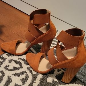 High Heeled Strappy Wedges